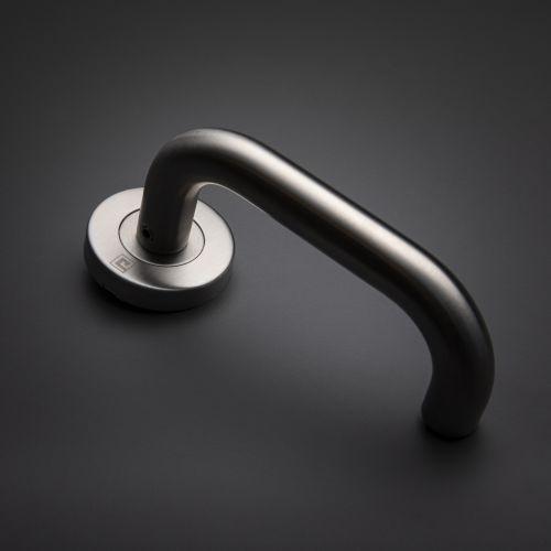 HERACLES B-INOX-02 béquille double sur rosace bec de cane inox 1294 JADE