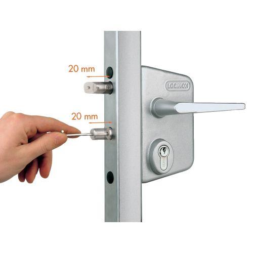 Serrure applique pour portail LAKQ60U2L pour profil de 60 à 80 mm - LOCINOX