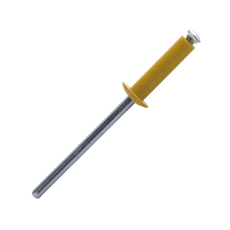 Rivet éclaté - alu/acier - tête plate - JAUNE RAL1006