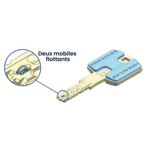 HERACLES MX-4511-HQ2-1 mécanisme 3 points en applique C45 verticale fouillot dro