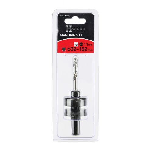 HANGER 150463 mandrin ST3 hexagonal pour trépans HSS 32 - 210 mm
