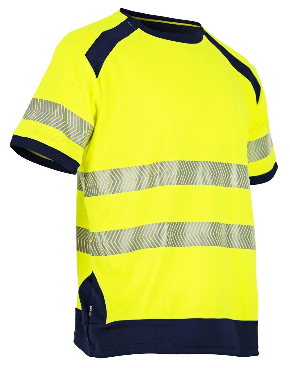 TEE-SHIRT HAUTE VISIBILITE JAUNE/MARINE TAILLE S A 3XL