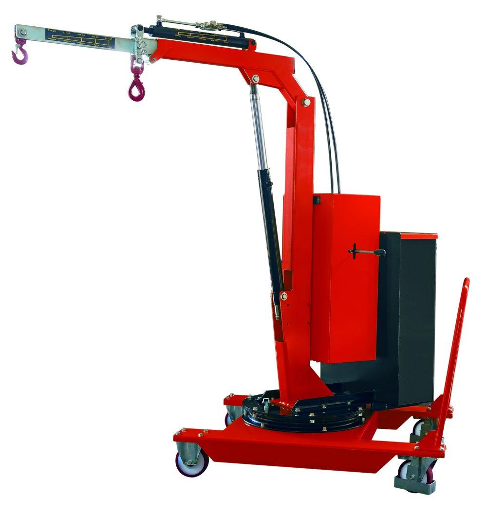 GRUE ATELIER PORTE-A-FAUX ROTATIVE ELEV. EXTENSION ELEC 500KG