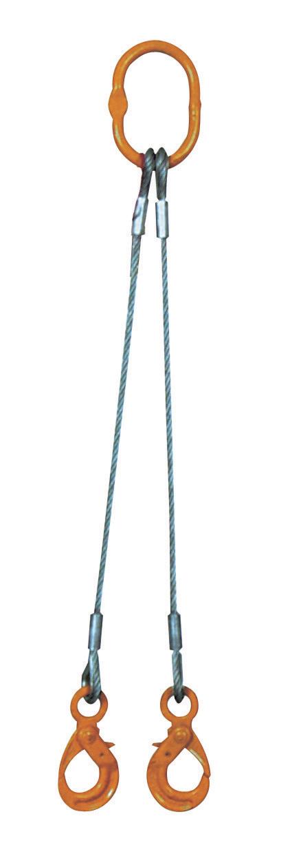 Élingue câble galvanisée souple à crochet à 1 brin