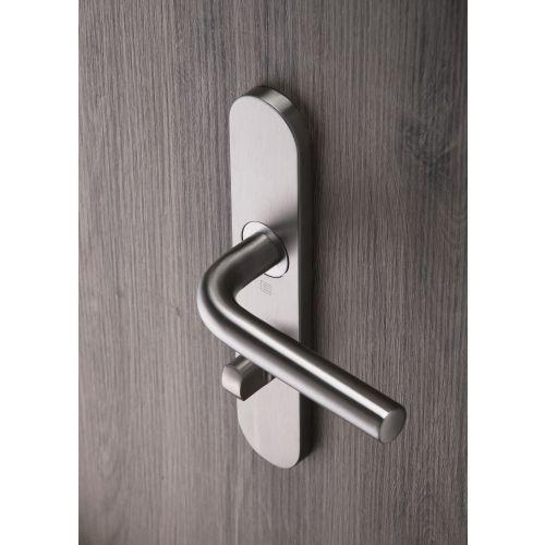 Ensemble double bequille sur plaque JADE série 1194 - voyant- inox