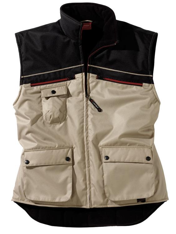 GILET MATELLASSE BEIGE/NOIR