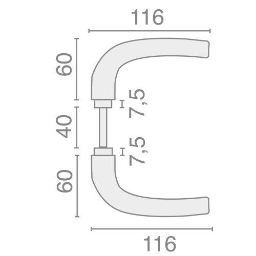 HERACLES B-SALOME-S1-01 paire de béquilles série 1 argent SALOME