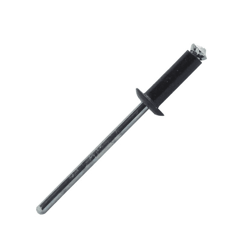 Rivet éclaté - alu/acier - tête plate - NOIR RAL9005