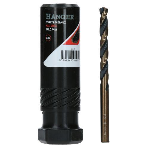 10 forets métaux HSS taillés meulés HANGER Serie 1551