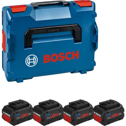 Pack Energie ProCORE 18V Bosch 4 batteries 5,5Ah - coffret L-BOXX