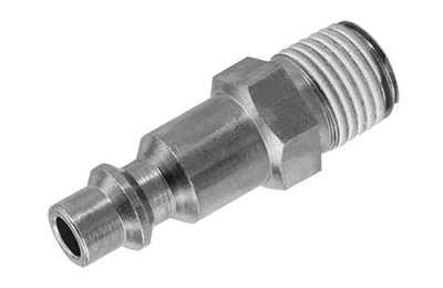EMBOUT MALE ISO - MALE FILETE 1/4 GAZ BSPT PRETEFLONNE