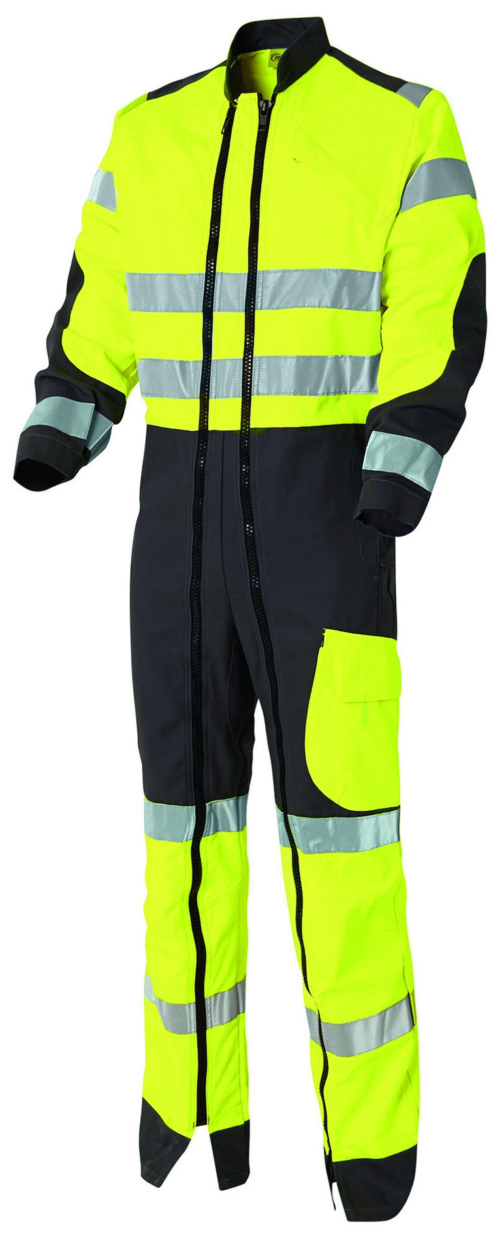 COMBINAISON HAUTE VISIBILITE JAUNE/GRIS CHARCOAL TAILLE S A 4XL