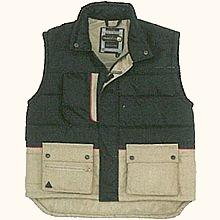 GILET MULTIPOCHES NOIR/BEIGE