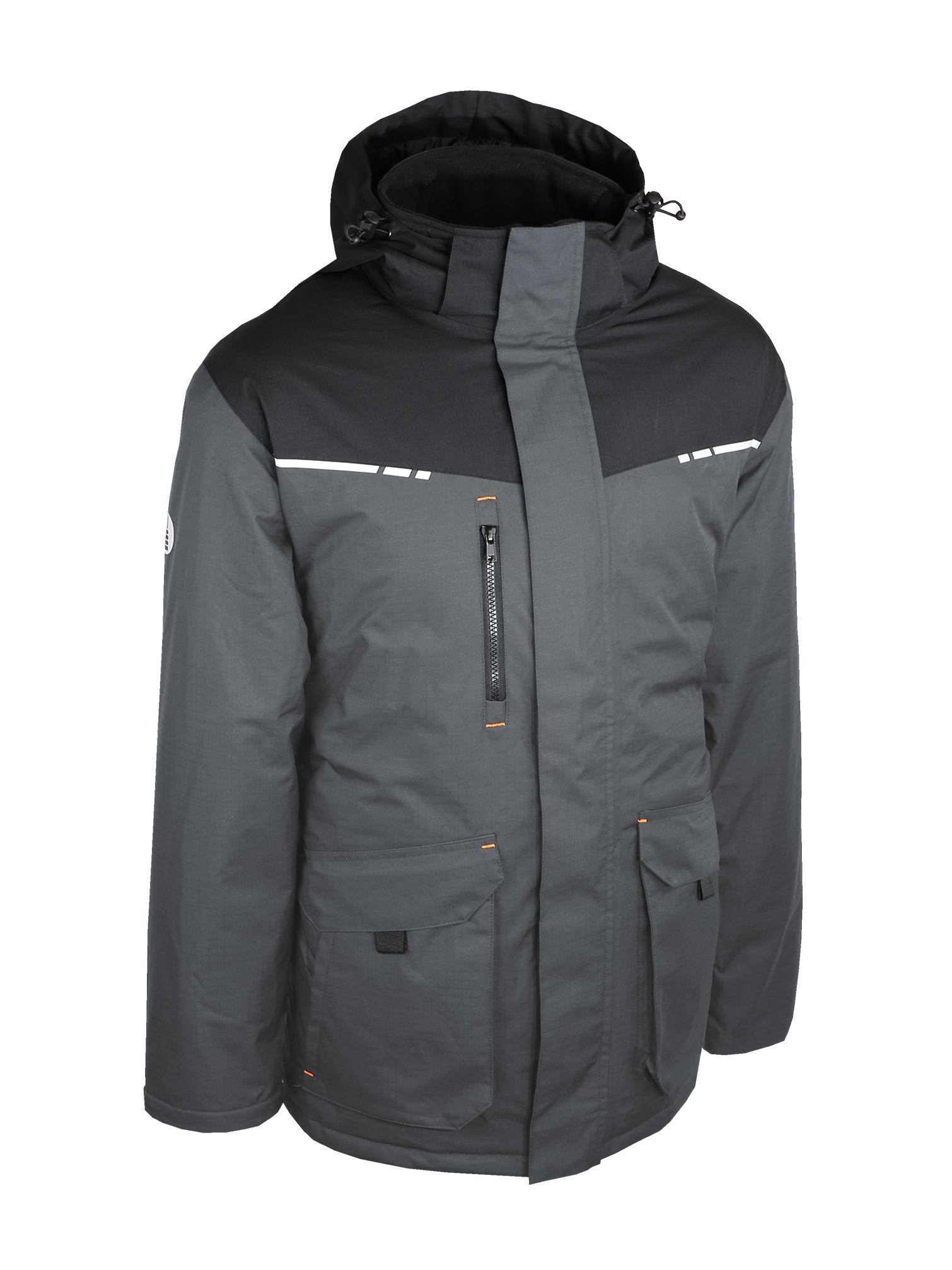 PARKA IMPERMABLE NOIR/GRIS TAILLE S A 4XL