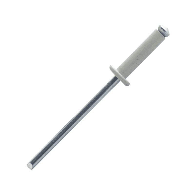 Rivet éclaté - alu/acier - tête plate - BLANC RAL9003