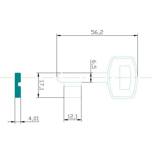 HERACLES MU4 ébauche de clé type Muel MU4 (sachet de 10)