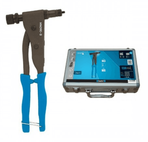 Pinces à main pour écrous à sertir M3 à M6 en coffret - SCELLIT E-360NH-S