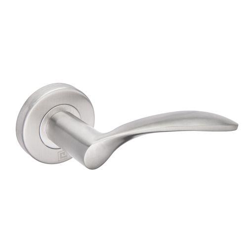 Béquille double massive sur rosace bec de cane JADE série 4004 - Inox