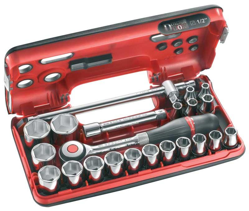 COFFRET DE 19 DOUILLES 1/2''