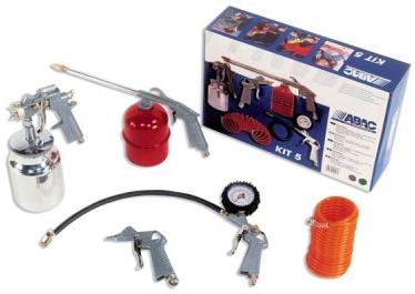 KIT 5 PIECES ACCESSOIRES AIR COMPRIME