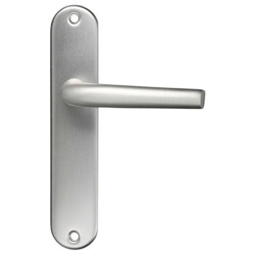 Ensemble double bequille sur plaque SANYA - Aluminium - Bec de cane - 165MM