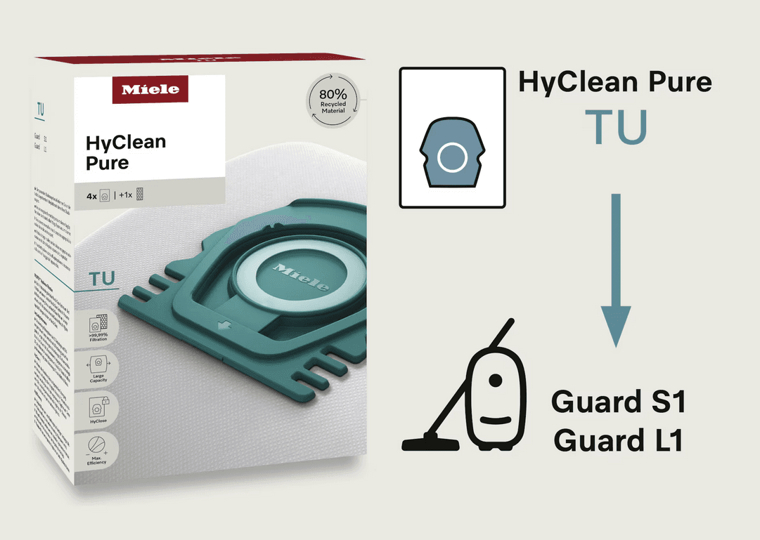 Quatre sacs aspirateur HYCLEANPURE TU Miele