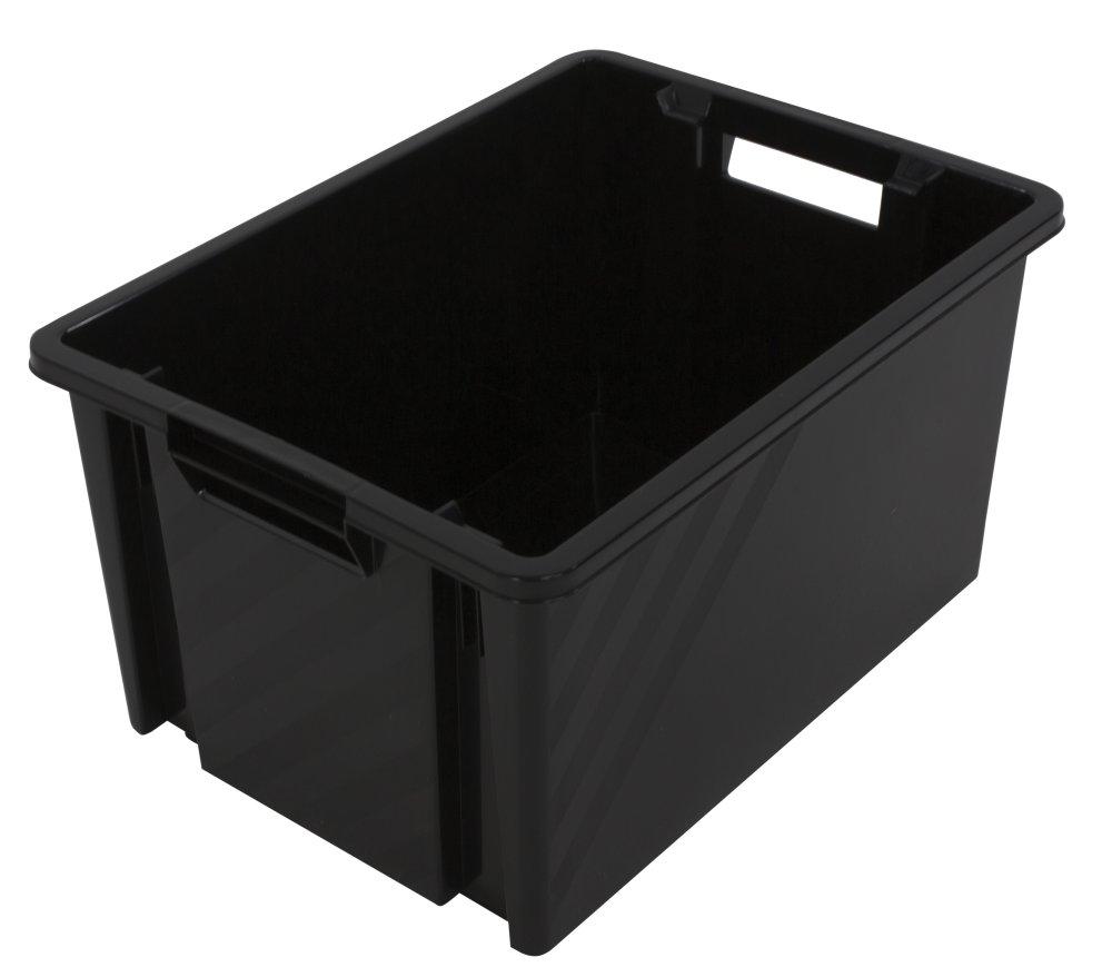 BAC PLASTIQUE GERBABLE ET EMBOITABLE NOIR