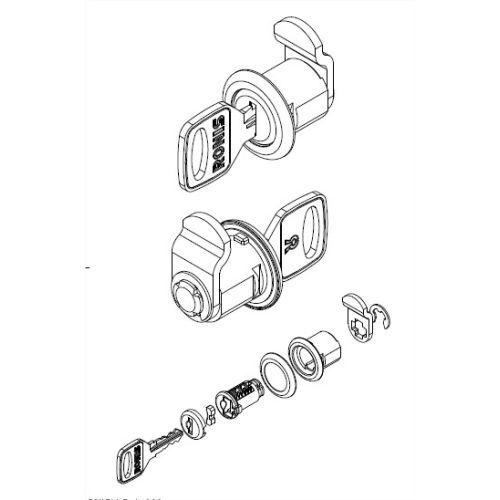 Batteuse courte - came pour boîtes aux lettres collectives - RENZ 0624007001