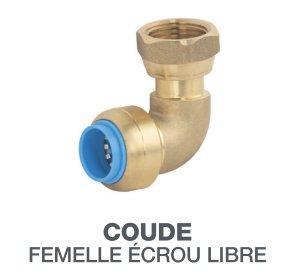 TOUTPUSH COUDE FEMELLE ÉCROU LIBRE