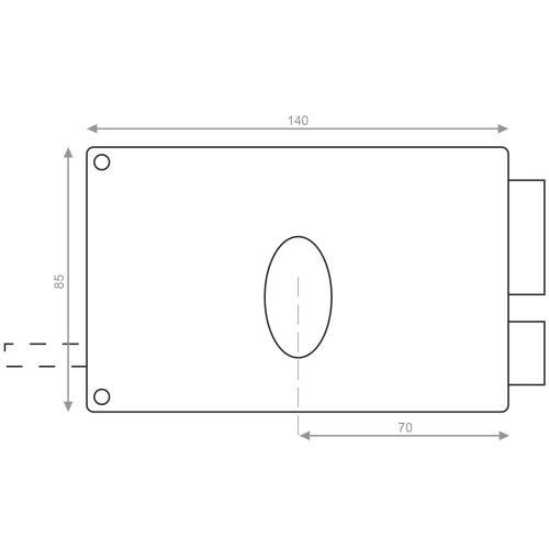 HERACLES MX-752-11 monopoint à 6 gorges en applique horizontal à tirage droite p