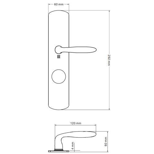 HERACLES NP3580S0033 poignée sur plaque chromé pour carénée SESAME MEIRA