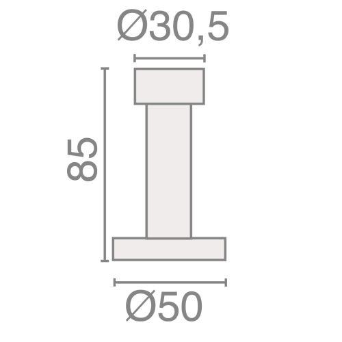 HERACLES I-8550IX butoir de plinthe inox 8550