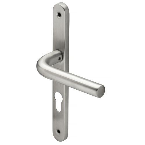 Ensemble double bequille sur plaque JADE série 1194 - Clé I - inox - Etroite