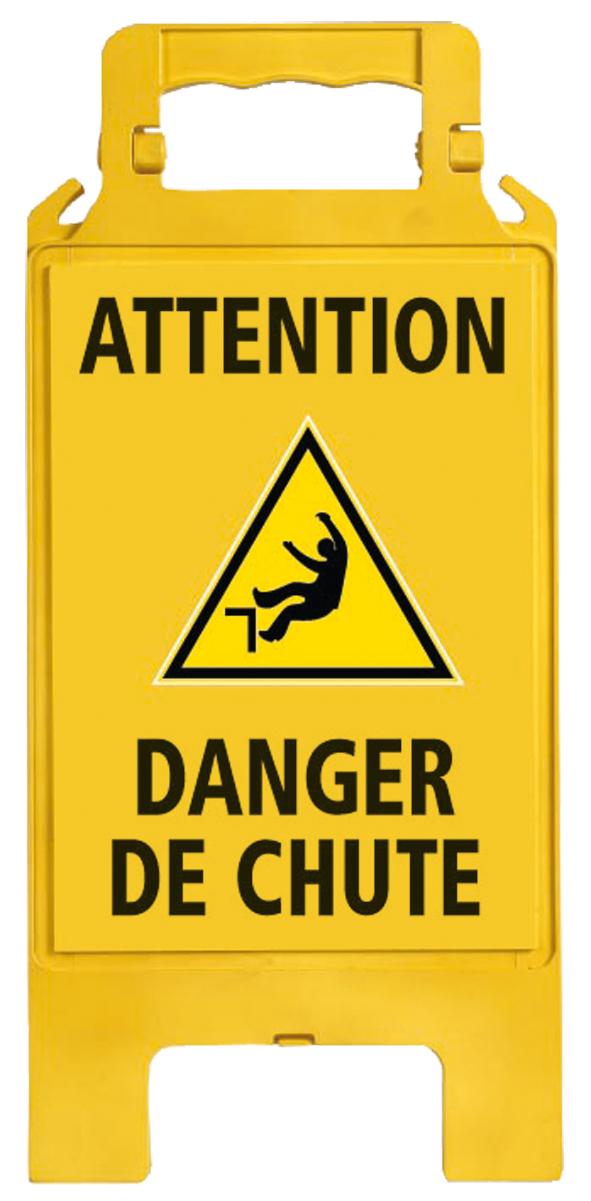 CHEVALET DE SIGNALISATION JAUNE