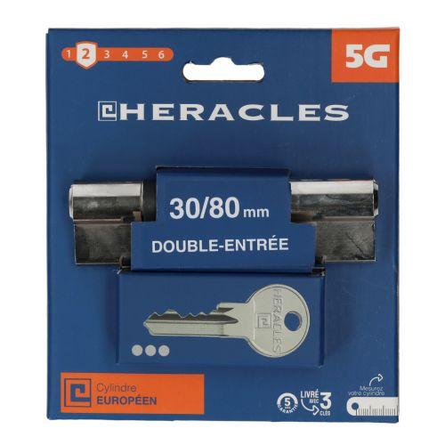 HERACLES ZL-C100011 cylindre à double entrée 5 goupilles 5G 30 x 40 mm laiton ni