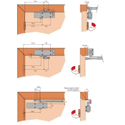HERACLES G-HR100500 bras anti-vandalisme blanc HR150/200/300 seul