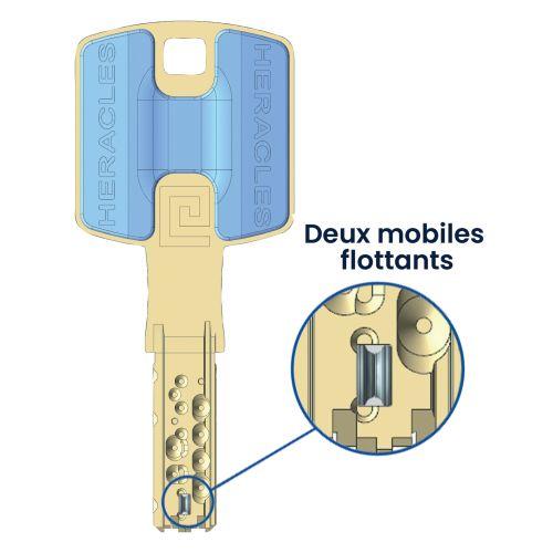 HERACLES MX-4511-HQ2-1 mécanisme 3 points en applique C45 verticale fouillot dro