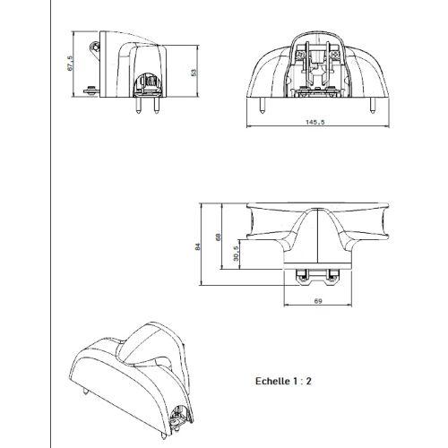 HERACLES F-8825F-ARG fermeture anti-panique PUSH 2 points argent EVAK