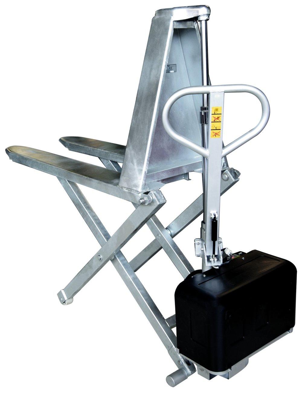 TRANSPALETTE MANUEL HAUTE LEVEE ELECTRIQUE 1 TONNE
