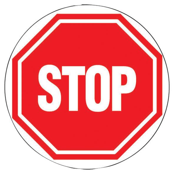 PANNEAU INTERDICTION DIA 300 MM STOP