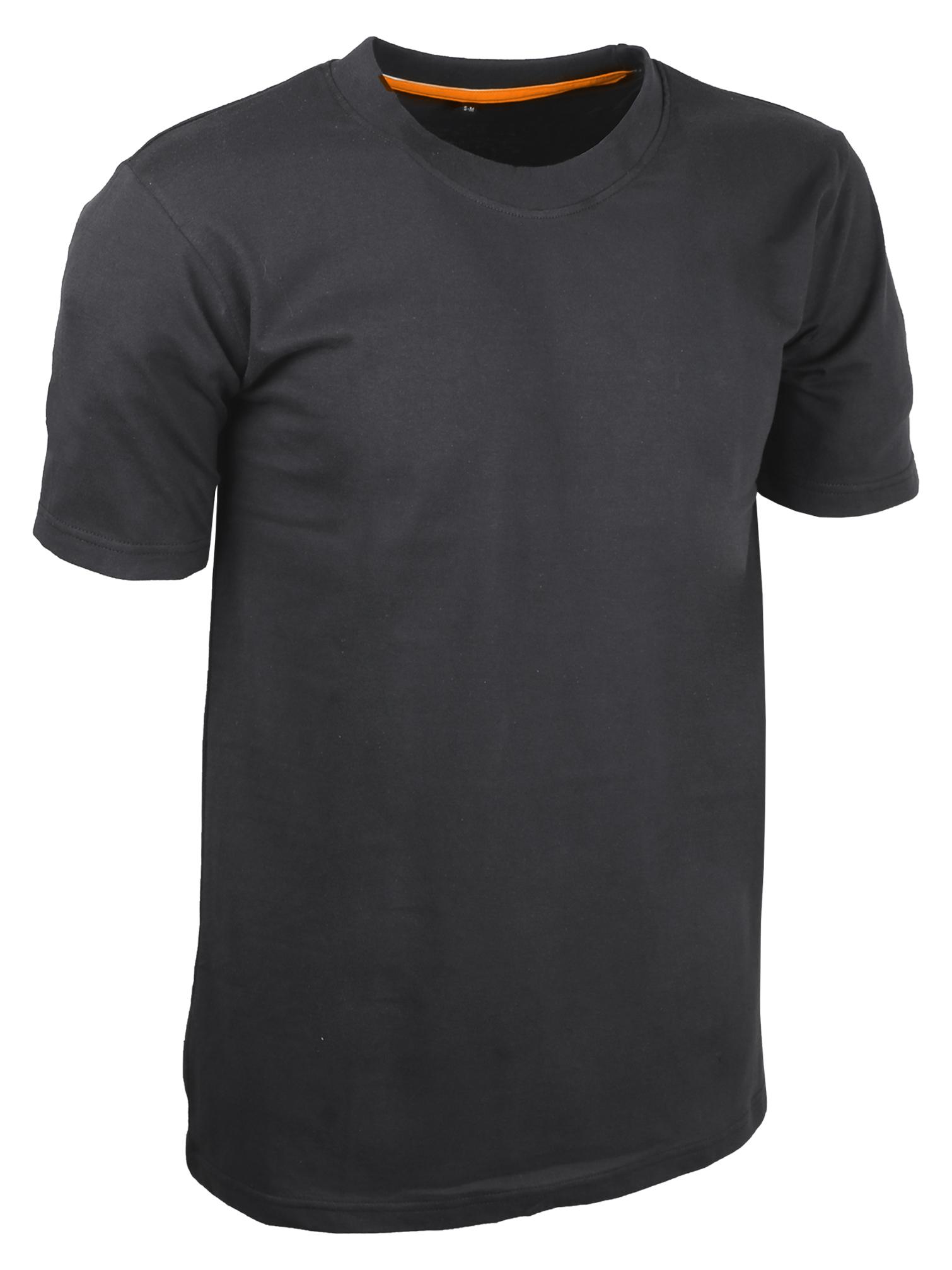 TEE-SHIRT MANCHES COURTES GRIS/ORANGE