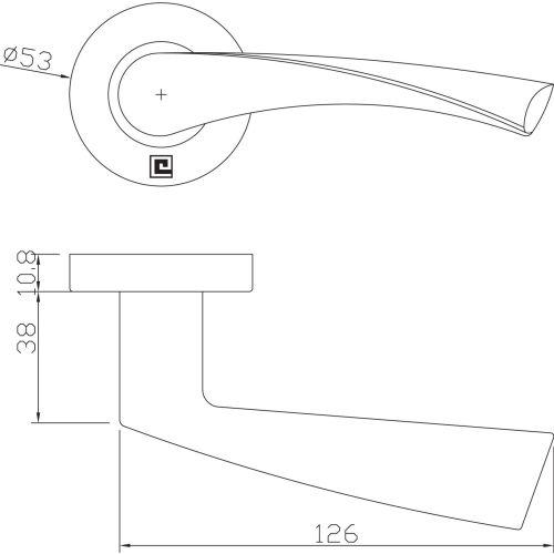 HERACLES B-INOX-BM02 béquille double massif 4002 sur rosace inox brossé JADE