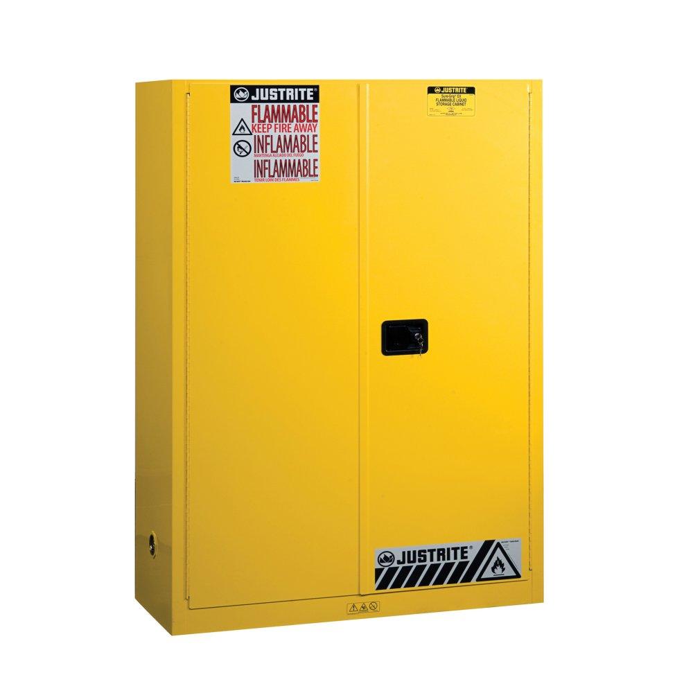 ARMOIRE DE SECURITE POUR PRODUITS INFLAMMABLES 114L 2 PORTES 1 ETAGERE
