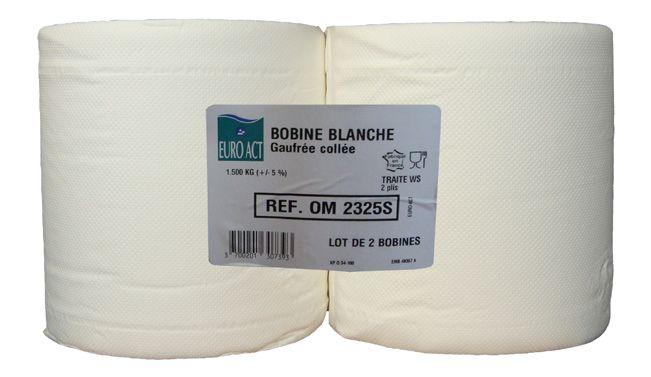 LOT 2 BOBINES ESSUYAGE BLANCHE