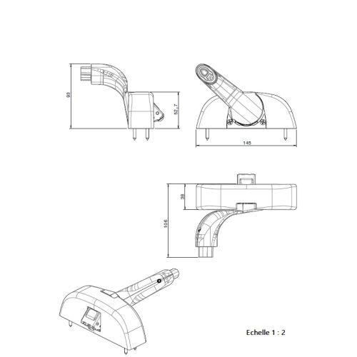 HERACLES F-8804F-ARG antipanique barre 1 point argent EVAK