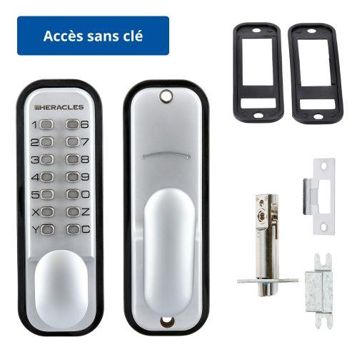 HERACLES HCODE-E serrure à code mécanique à larder pêne demi-tour réversible HCO