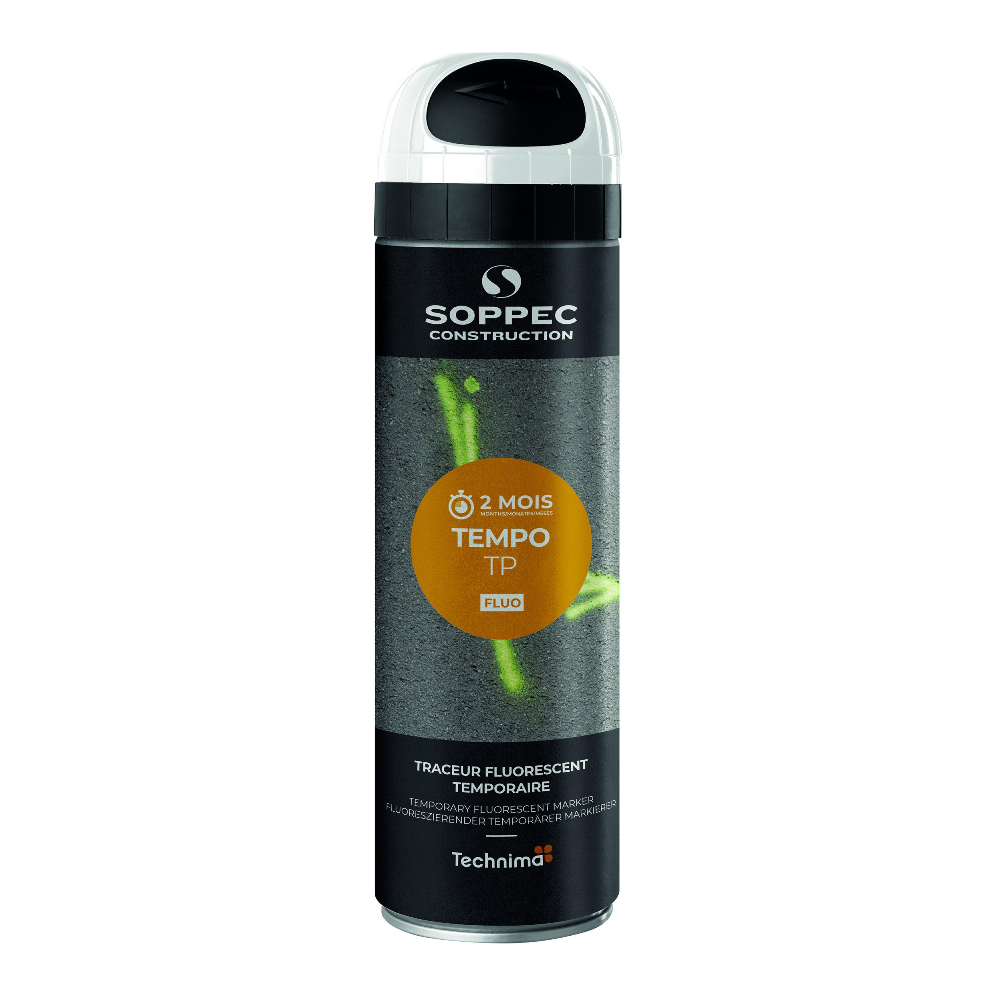 TRACEUR DE CHANTIER FLUO TEMPO TP BLANC