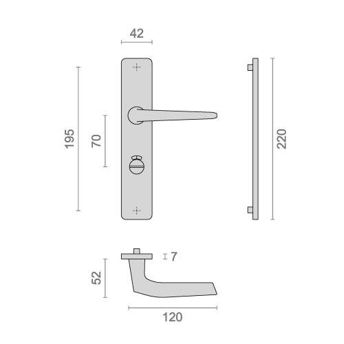 Ensemble sur plaque type condamnation à voyant argent HIONN