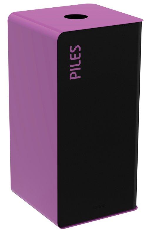 POUBELLE DE TRI 40L COUVERCLE VIOLET