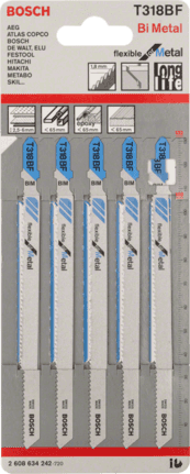 Lames scie sauteuse BIM Flexible Métal 132mm